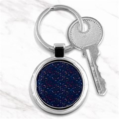 Colorful Floral Patterns Key Chains (round)  by berwies