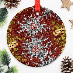 Aboriginal Art – Riverside Dreaming Ornament (round)