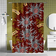 Aboriginal Art – Riverside Dreaming Shower Curtain 48  X 72  (small) 