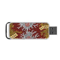 Aboriginal Art – Riverside Dreaming Portable Usb Flash (one Side) by hogartharts