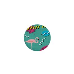 Behance Feelings Beauty Flamingo Bird Still Life Leaf Green Pink Red 1  Mini Magnets