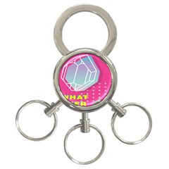 Behance Feelings Beauty Polka Dots What Ever Leaf Diamon Pink 3-ring Key Chains