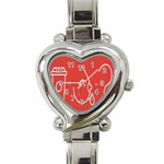 Caffeine And Breastfeeding Coffee Nursing Red Sign Heart Italian Charm Watch Front