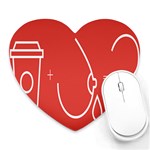 Caffeine And Breastfeeding Coffee Nursing Red Sign Heart Mousepads Front