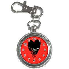 Broken Heart Tease Black Red Key Chain Watches