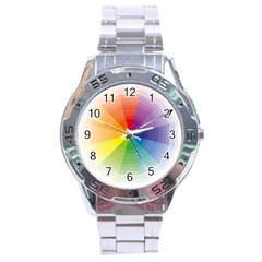 Colour Value Diagram Circle Round Stainless Steel Analogue Watch by Mariart