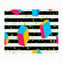 Cube Line Polka Dots Horizontal Triangle Pink Yellow Blue Green Black Flag Small Glasses Cloth by Mariart