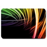 Colorful Abstract Fantasy Modern Green Gold Purple Light Black Line Large Doormat  30 x20  Door Mat