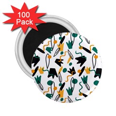 Flowers Duck Legs Line 2 25  Magnets (100 Pack) 