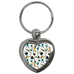 Flowers Duck Legs Line Key Chains (heart) 