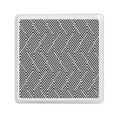 Escher Striped Black And White Plain Vinyl Memory Card Reader (square)  by Mariart