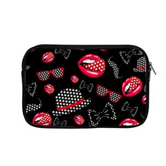 Lip Hat Vector Hipster Example Image Star Sexy Black Red Apple Macbook Pro 13  Zipper Case by Mariart