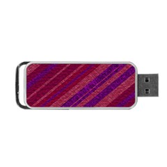 Maroon Striped Texture Portable Usb Flash (one Side) by Mariart