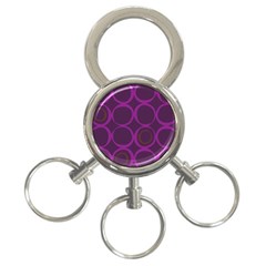 Original Circle Purple Brown 3-ring Key Chains