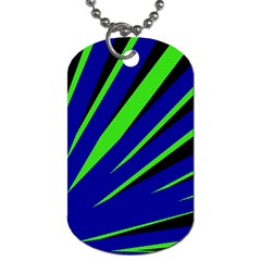 Rays Light Chevron Blue Green Black Dog Tag (one Side)