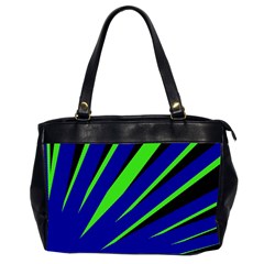 Rays Light Chevron Blue Green Black Office Handbags (2 Sides)  by Mariart