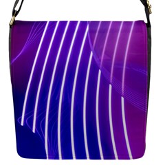 Rays Light Chevron Blue Purple Line Light Flap Messenger Bag (s) by Mariart