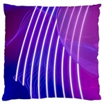 Rays Light Chevron Blue Purple Line Light Large Flano Cushion Case (Two Sides) Front