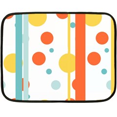 Stripes Dots Line Circle Vertical Yellow Red Blue Polka Double Sided Fleece Blanket (mini)  by Mariart