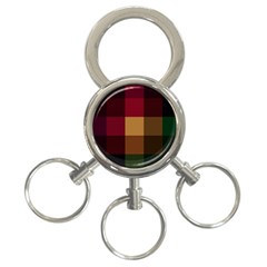 Stripes Plaid Color 3-ring Key Chains