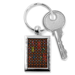 Snakes Ladders Game Plaid Number Key Chains (rectangle) 