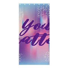 You Matter Purple Blue Triangle Vintage Waves Behance Feelings Beauty Shower Curtain 36  X 72  (stall) 