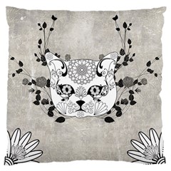 Wonderful Sugar Cat Skull Large Cushion Case (one Side) by FantasyWorld7