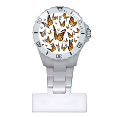 Butterfly Spoonflower Plastic Nurses Watch