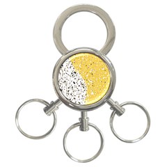 Spot Polka Dots Orange Black 3-ring Key Chains