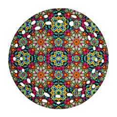 Jewel Tiles Kaleidoscope Ornament (round Filigree) by WolfepawFractals