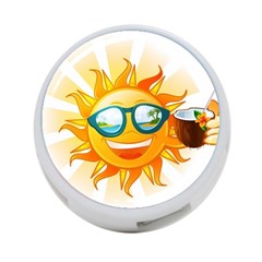 Cartoon Sun 4-port Usb Hub (two Sides)  by LimeGreenFlamingo