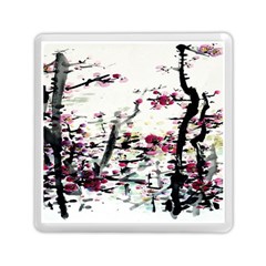 Pink Flower Ink Painting Art Memory Card Reader (square)  by BangZart