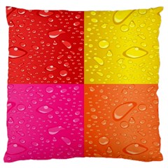 Color Abstract Drops Large Cushion Case (two Sides) by BangZart