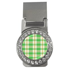 Abstract Green Plaid Money Clips (cz)  by BangZart