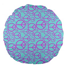 Peace Sign Backgrounds Large 18  Premium Flano Round Cushions by BangZart