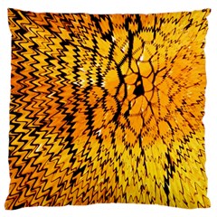 Yellow Chevron Zigzag Pattern Standard Flano Cushion Case (two Sides) by BangZart