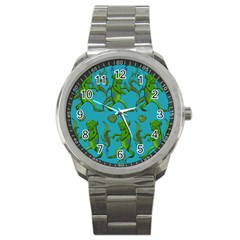 Swamp Monster Pattern Sport Metal Watch by BangZart