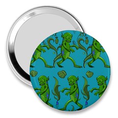 Swamp Monster Pattern 3  Handbag Mirrors by BangZart