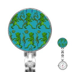 Swamp Monster Pattern Stainless Steel Nurses Watch by BangZart