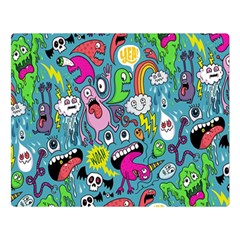 Monster Party Pattern Double Sided Flano Blanket (large)  by BangZart