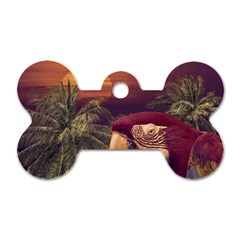 Tropical Style Collage Design Poster Dog Tag Bone (one Side) by dflcprints