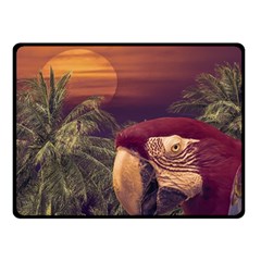 Tropical Style Collage Design Poster Fleece Blanket (small) by dflcprints