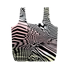 Abstract Fauna Pattern When Zebra And Giraffe Melt Together Full Print Recycle Bags (m)  by BangZart