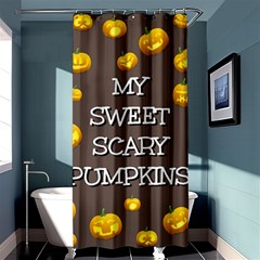 Hallowen My Sweet Scary Pumkins Shower Curtain 36  X 72  (stall)  by BangZart