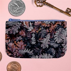 Leaf Leaves Autumn Fall Brown Large Coin Purse by BangZart