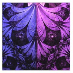 Beautiful Lilac Fractal Feathers Of The Starling Large Satin Scarf (square) by jayaprime