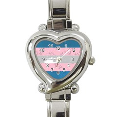 Pride Flag Heart Italian Charm Watch by TransPrints