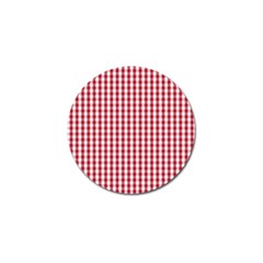 Usa Flag Red Blood Large Gingham Check Golf Ball Marker (4 Pack) by PodArtist