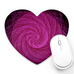 Purple Background Scrapbooking Abstract Heart Mousepads by BangZart