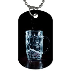 Glass Water Liquid Background Dog Tag (two Sides) by BangZart